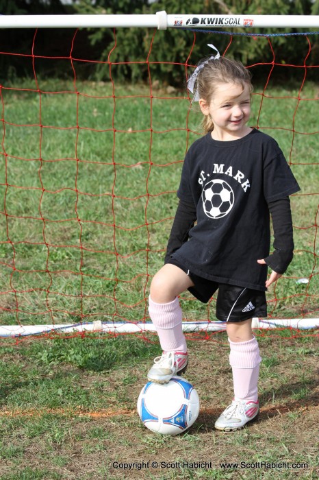 Jillian took a shot at playing soccer this Fall.