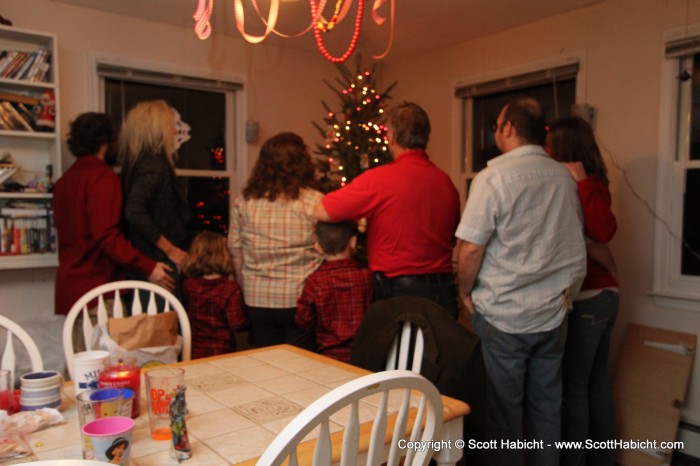 They thought it would be funny to pretend like we were looking at the tree.