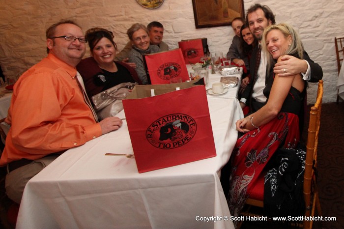 The next night we did another tradition, dinner at Tio Pepe's in Baltimore. Peter isn't really that fat, the wide angle lens does that in the corner of photos.