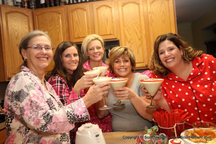 Gingerbread martinis for the ladies.