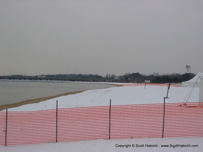 The beach was fresh with snow, but within hours, it would be a sea of bathing suit clad people.