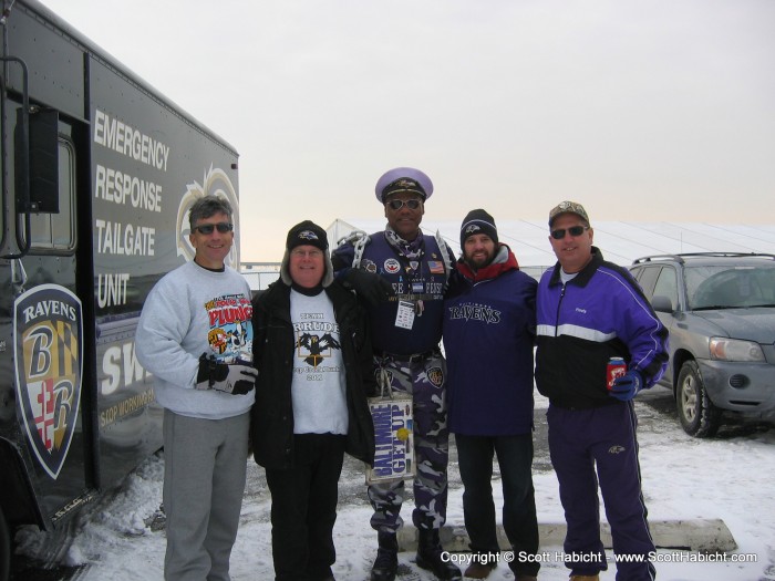 The Roost #4 plungers pose with Hall of Fans Inaugural Class member, Captain Dee-Fense.