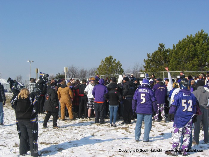 The press was there getting a picture of all the various Roost members and this is the picture from the backside.