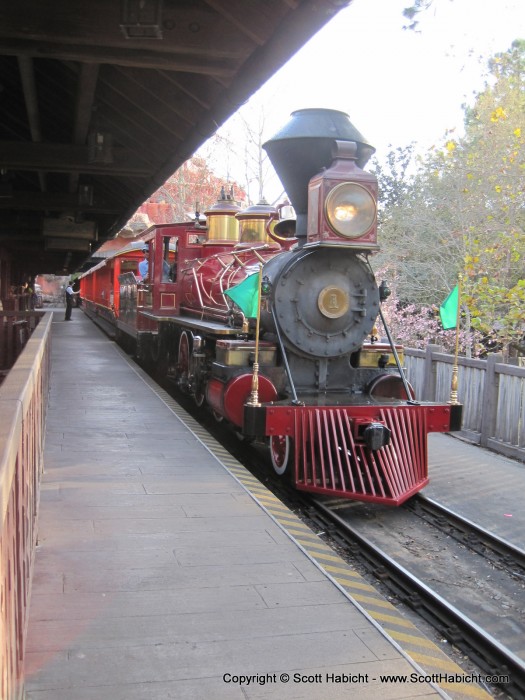 We had some time until it was our turn for the fast pass on our next ride, so we took the train around the park.