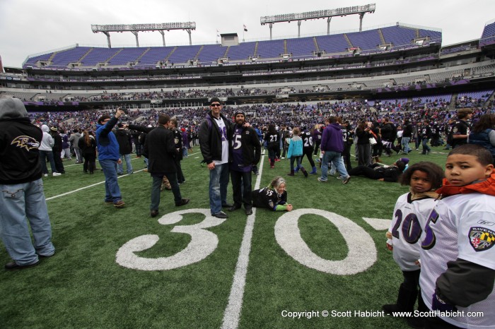 There was a great jovial spirit on the field amongst fans.