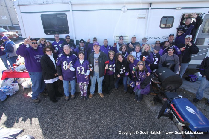 A quick group shot before heading to the stadium.