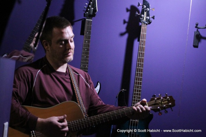 Brian and I rockin' it out in my basement.