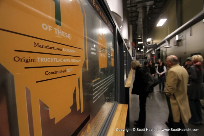 The tour was a walk-through experience with facts about the brewing process posted on the walls.