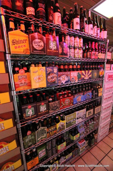 This beer rack at Anthony's has now been replaced with a cooler!!!