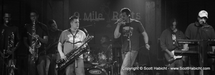 I still carry the big camera around when I do professional photography. This is a great local band, 9 Mile Roots.