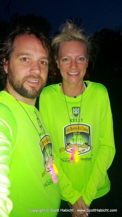 Kelli and I ran the Full Moon Run on the NCR trail. It's really dark...