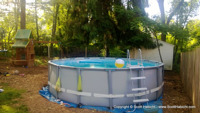 Mathew and Erin got a new pool.