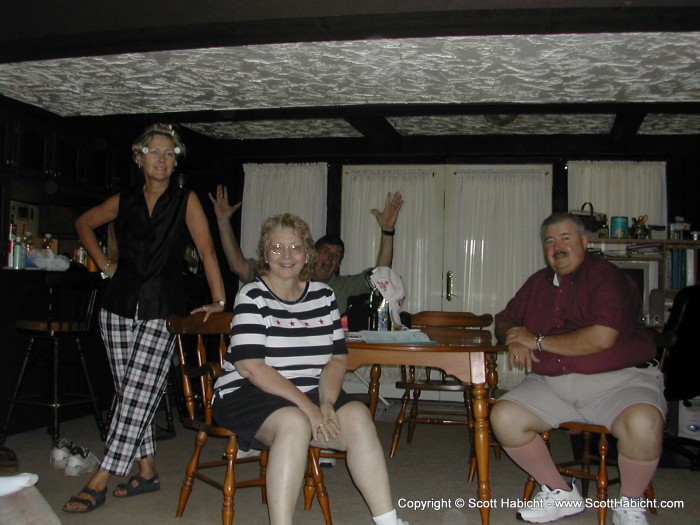 What a great picture to start this set with, my Mum-in-law in curlers.