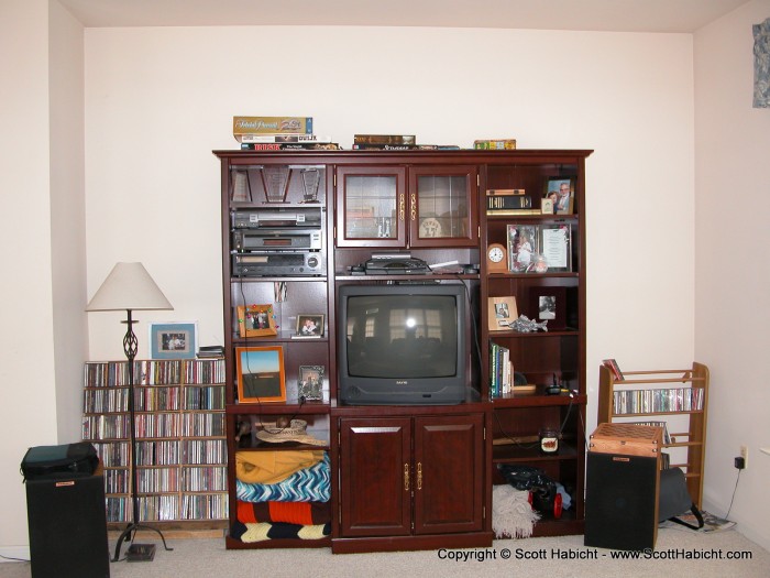 What our entertainment center used to look like.