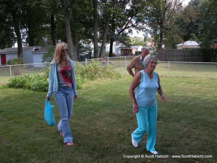 We stopped by my grandmother's house to say hello on the way home.