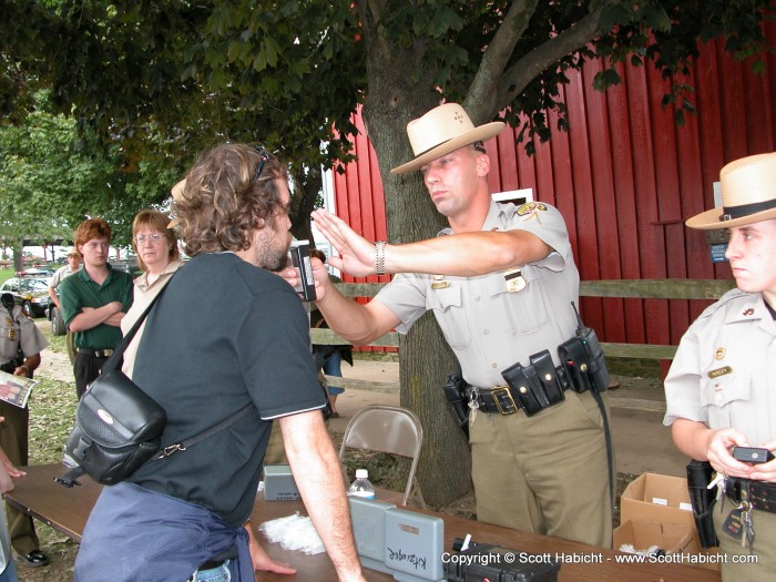 On the way out, you can, if you want, check your alcohol level.