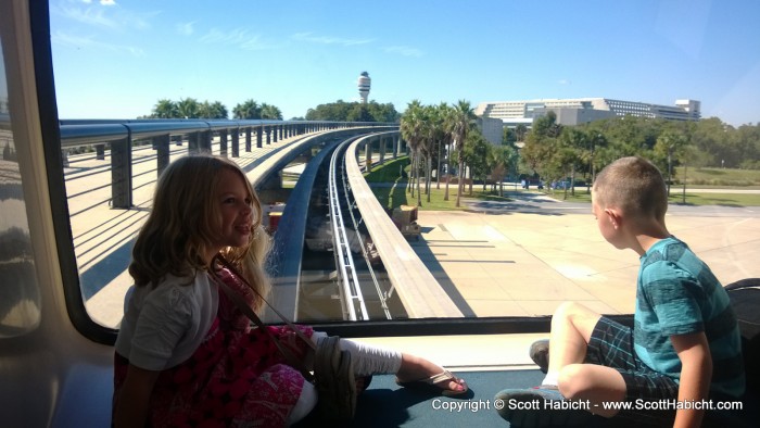 We arrived in Orlando and took the airport tram to bagage claim...