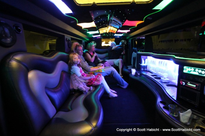 The inside of the limo was ready for a party...