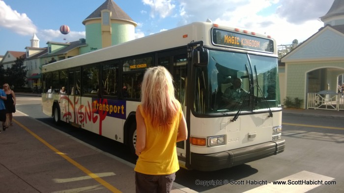 We then caught the bus to the Magic Kingdom...