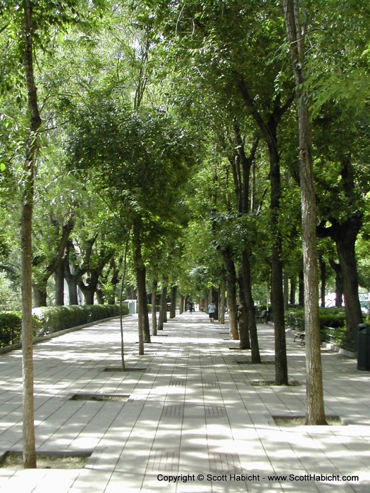 Outside the park "Templo de Debod".