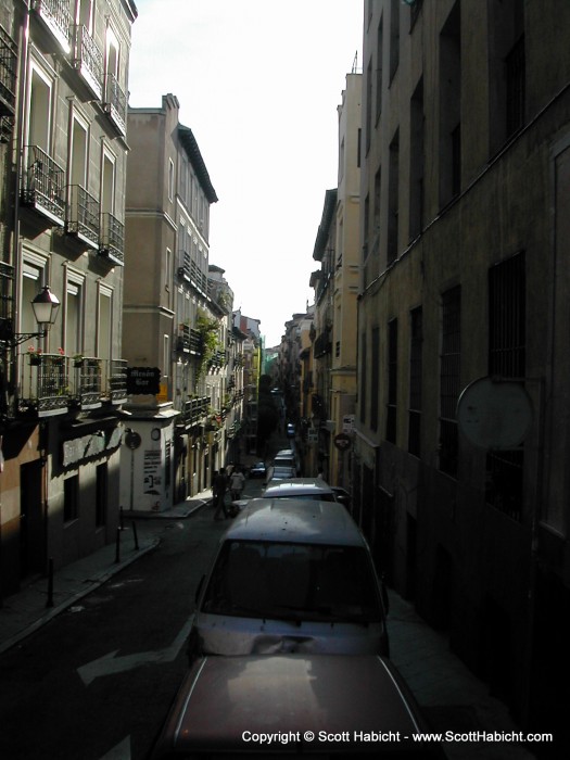 A street near Plaza Santa Ana.