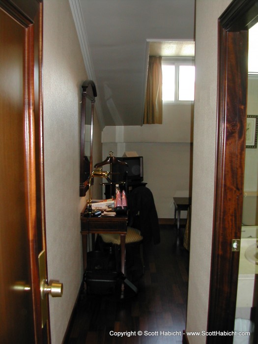 Our room in Valladolid (note its smallness).