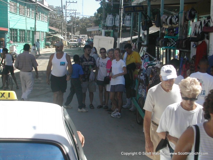 A typical tourist scene.