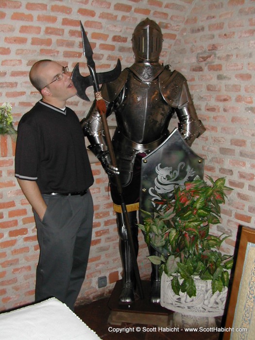 Bob gets wacked by a knight in the cornor.