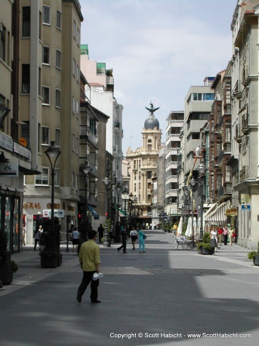 Looking back down the main street.