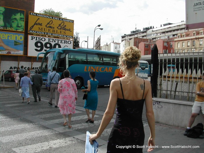 The second blue bus...is calling us...(The first one broke down)