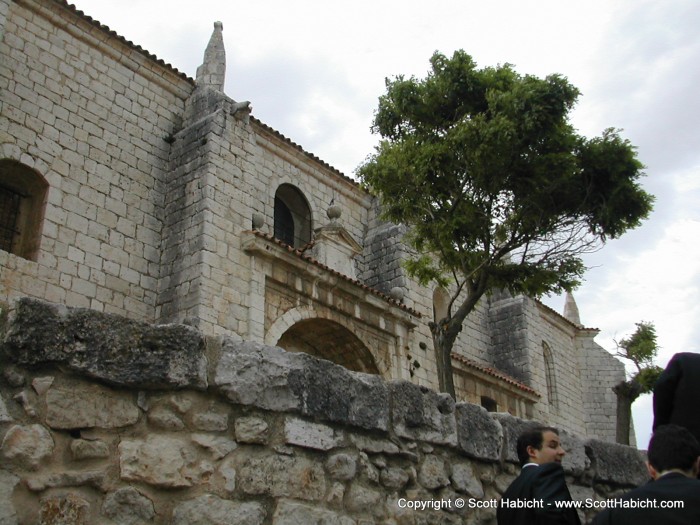 The front of the church.