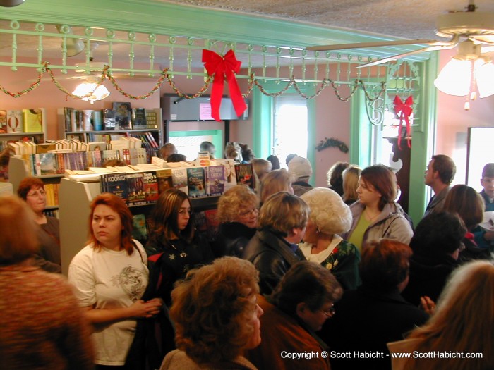 Now, back to the book signing (remember that's why we're here). Nora Robert's husband owns the store and she comes in often to do book signings.