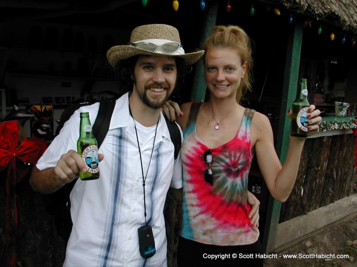 Afterwards, Kelli and I had a couple of local Belizian beers.