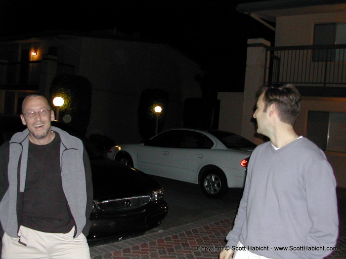 Bill and Scott Enjoy a good laugh before going out one night.