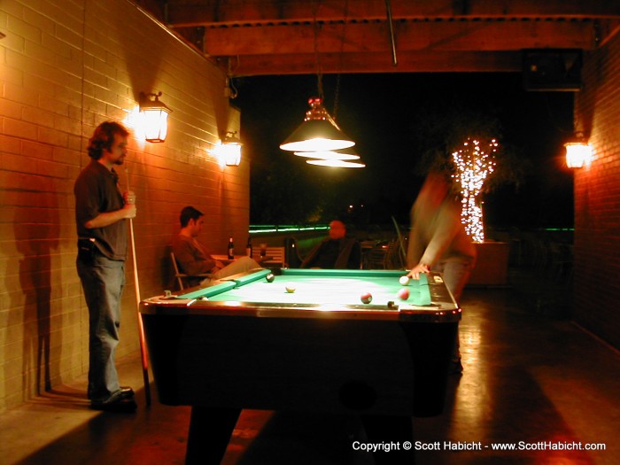 Myself, Bill, Scott, and Robert went to a cool bar called Acme and shot pool all night.