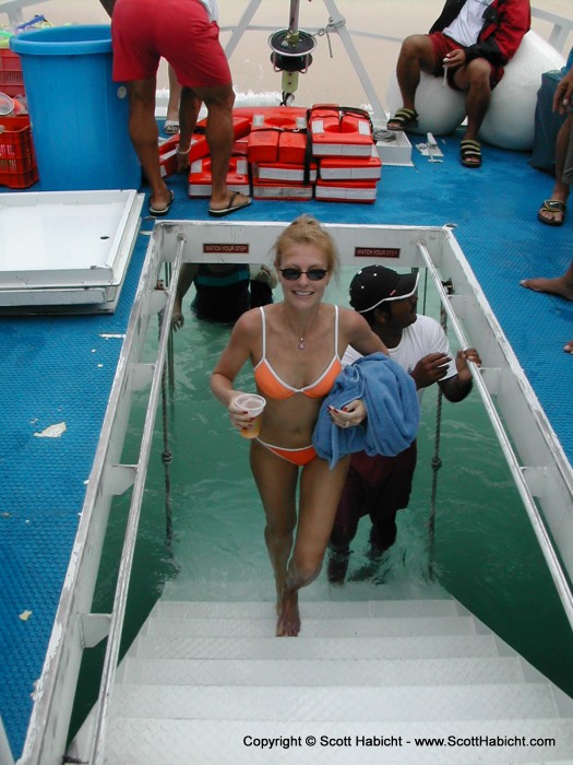 Time to go, so we all got back on the boat and went home.