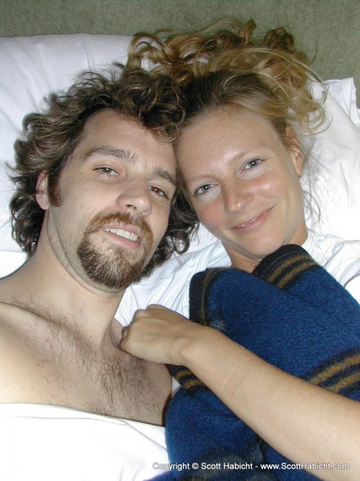 Kelli and Scott testing two in the same bunk bed.