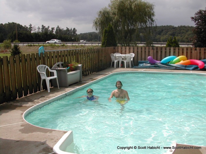 Upon arrival to Derry, Pa, I decided to go for a swim with cousin Colby.