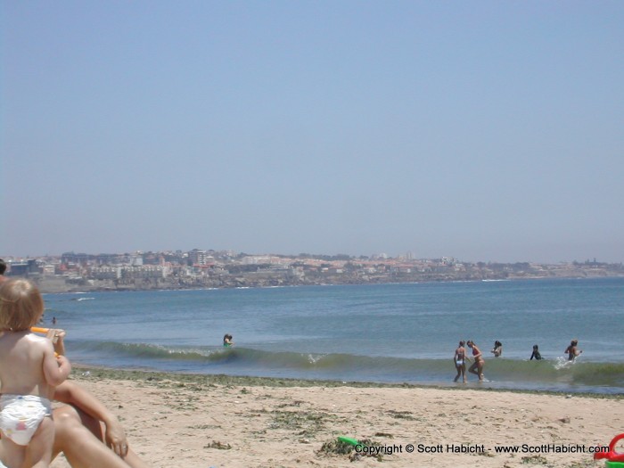 Looking at the Atlantic Ocean.