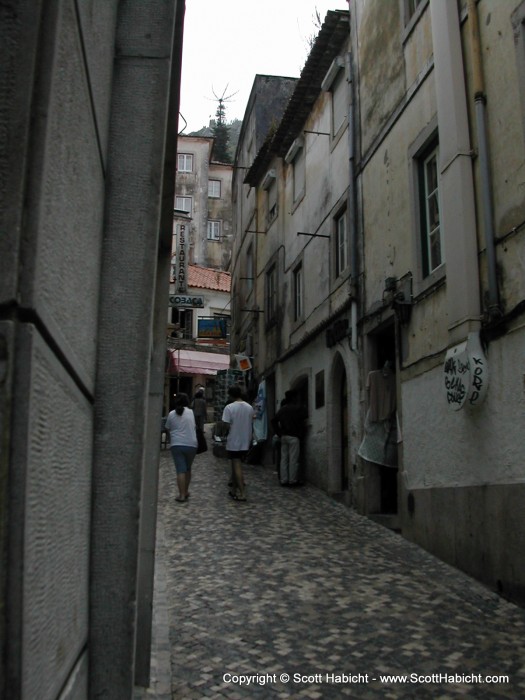 This piture does not truly show how small and steep this street was.