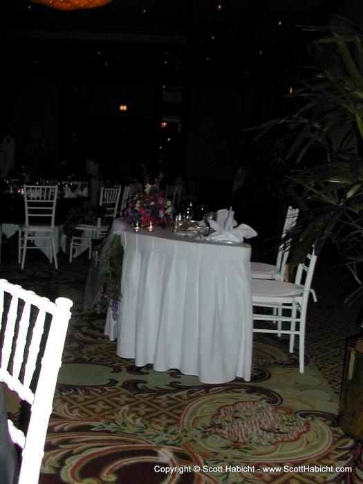 The empty table awaiting the arrival of it's honored guests.