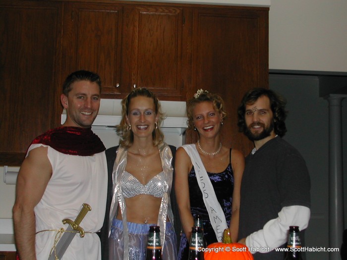 Spartacus, his slave, Miss America, and Charlie.