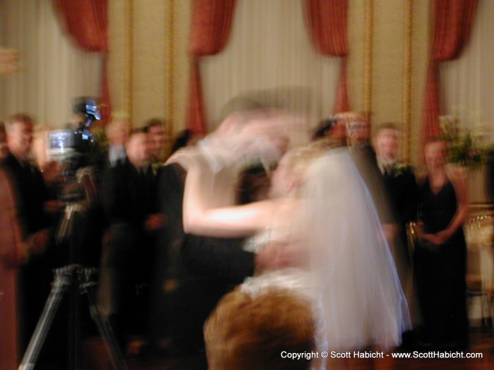 I guess the slow dance wasn't slow enough for the camera.