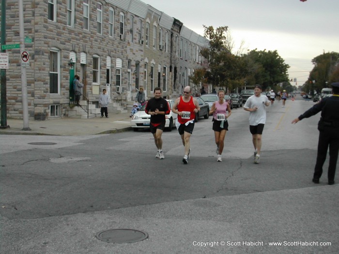 His efforts paid off!! He (and Mike's brother Dave) caught them around mile 16.