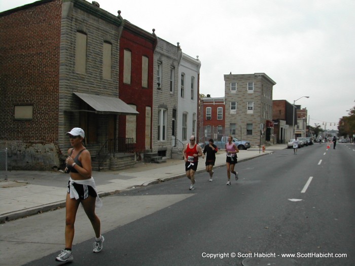 Dave ran the with them to the finish.