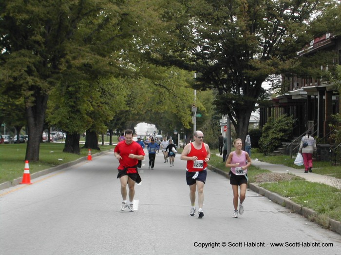 While most, and I do mean most, people at this point were walking up the hill, Kelli and Mike were running and smiling.