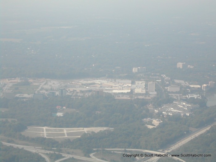 This is our neighborhood from the plane.