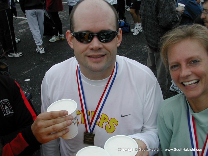 Cheers, and congratulations to Kelli and Mike for running a great race!!!!