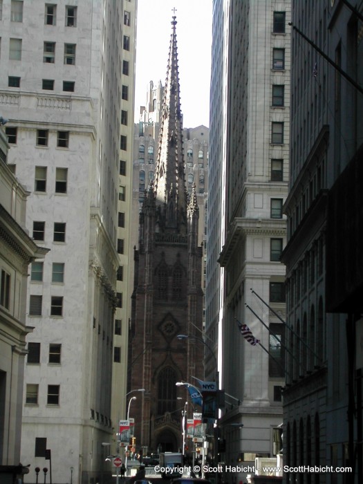 Looking back at the church.