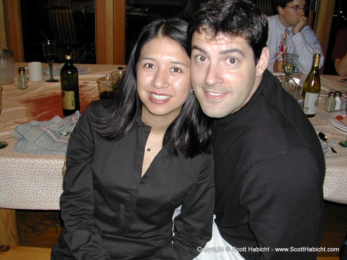 Justin and Ann Marie pose for an after dinner shot.